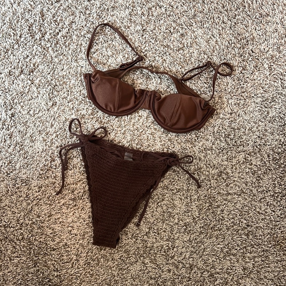 Garage Brown bikini set size small